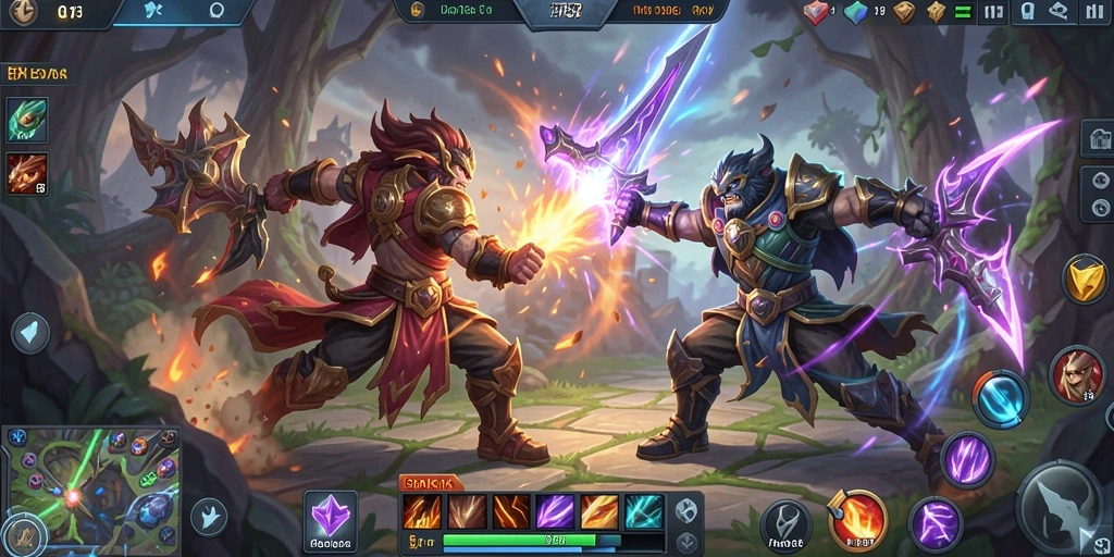 Tampilan gameplay seru dan aksi pertempuran yang mendebarkan.