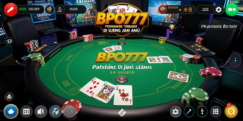 Tampilan menarik dari gameplay Poker di BPO777.