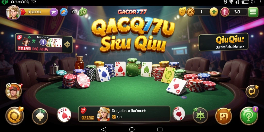 Screenshot gameplay menyerupai suasana QiuQiu yang kompetitif.