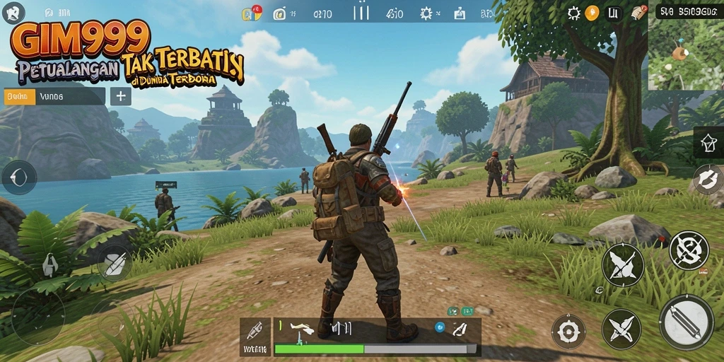 Screenshot GIM999 menunjukkan keindahan dunia terbuka dengan gameplay menakjubkan.