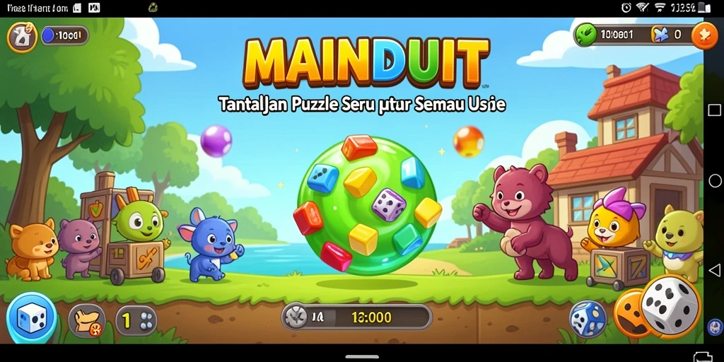 Tampilan gameplay MAINDUIT yang menarik dan menantang.