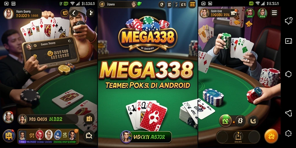 Tampilan screenshot MEGA338 saat permainan Poker yang mendebarkan.